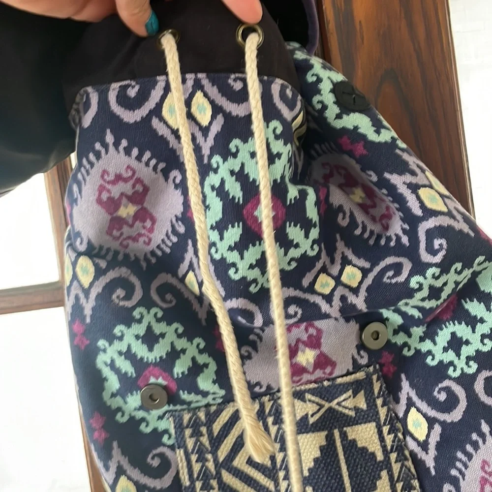 Full size Cotton Aztec Bucket Backpack